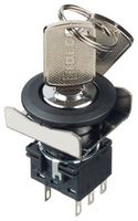 LBW6K-2ST6A Keylock Switch, DPDT, 2 Pos, 5A, 250VAC Idec