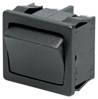 01804.6121-00 Rocker Switch, DPDT, 10A, 250VAC, Black MARQUARDT