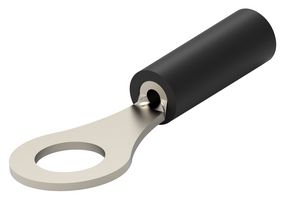 50830 Terminal, Ring Tongue, #6, 24AWG, Black Amp - Te Connectivity
