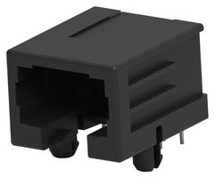 1-215877-3 RJ45 Connector, R/A Jack, 1PORT, Th Amp - Te Connectivity