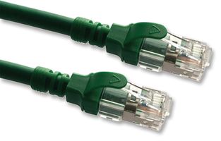 2996AS-10g Patch Lead, CAT6A, Green, 10m VIDEK