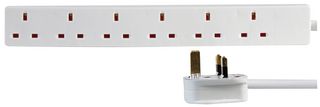 1596 3M Extension Lead Six Gang 3M Pro Elec