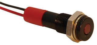 Q6F3BXXR24E INDIC LED  Flush 6mm Red 24Vdc,IP67 Apem