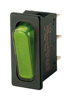 01830.3118-02 Rocker Switch, SPST, 20A, 250VAC, Green MARQUARDT