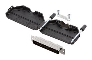 L17DPPK37-Bk+L717HDC62P Hd-D Sub Connector, Plug, 62POS, Solder Amphenol ICC