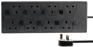 PEL00045 Extension Lead 8g IND SW Blk 2m Pro Elec