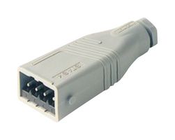 Stas 4 N GRAU/Grey Power Conn, Plug, 4+PE, Screw, Cable Hirschmann