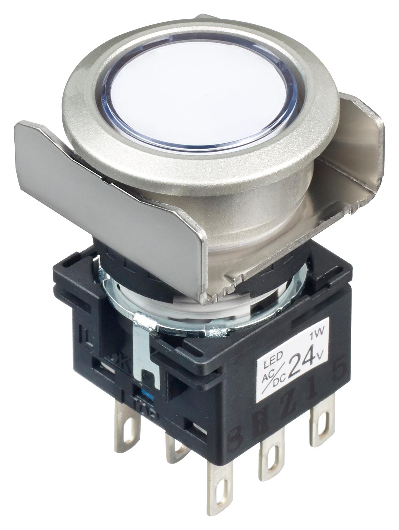 IDEC illuminated LB6ML-A1T64PW PB SWITCH, ILLUM, DPDT, 24VAC/DC, WHTE IDEC 2833223 LB6ML-A1T64PW