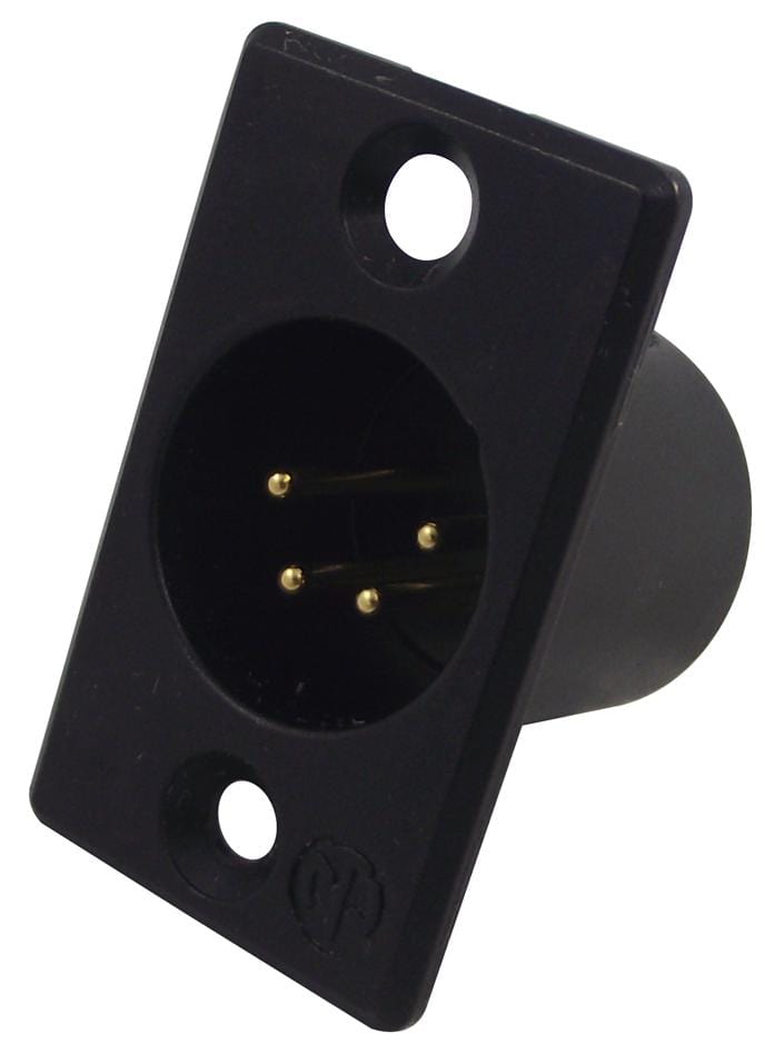 NEUTRIK XLR Audio NC4MPB PLUG, XLR, PANEL, BLACK, 4POLE NEUTRIK 250946 NC4MPB