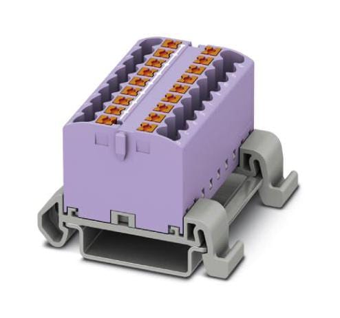 PHOENIX CONTACT Power Distribution Blocks PTFIX 18X2,5-NS35A VT TB, DISTRIBUTION BLOCK, 18P, 12AWG, VIO PHOENIX CONTACT 3242453 PTFIX 18X2,5-NS35A VT