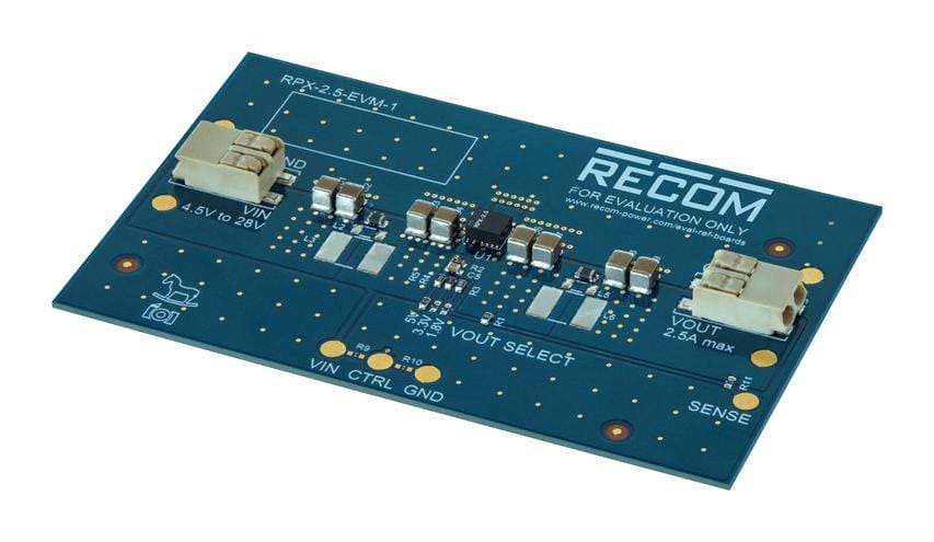 RECOM POWER Power Management - DC / DC RPX-2.5-EVM-1 EVAL MODULE, DC/DC BUCK CONVERTER RECOM POWER 3264793 RPX-2.5-EVM-1