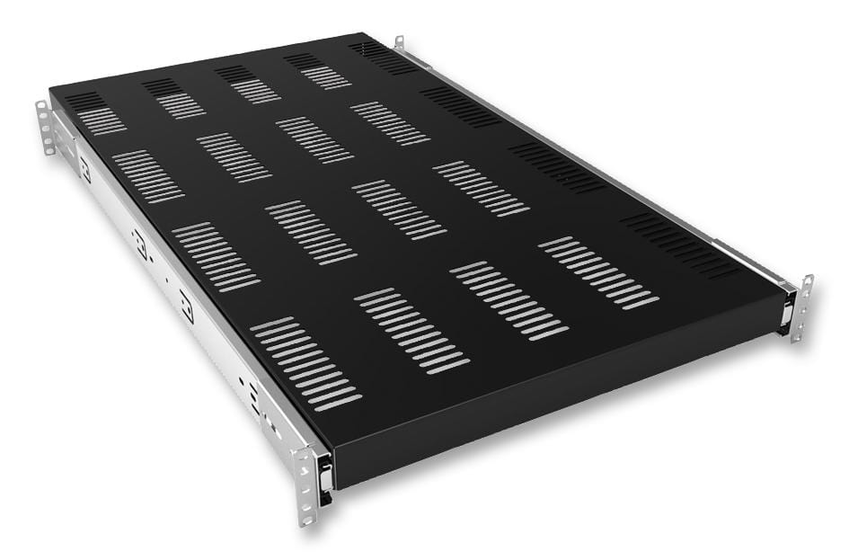 HAMMOND Racking Shelves RSVS1921BK1 VENTED SLIDING SHELF, 2.68IN, STEEL HAMMOND 2321265 RSVS1921BK1