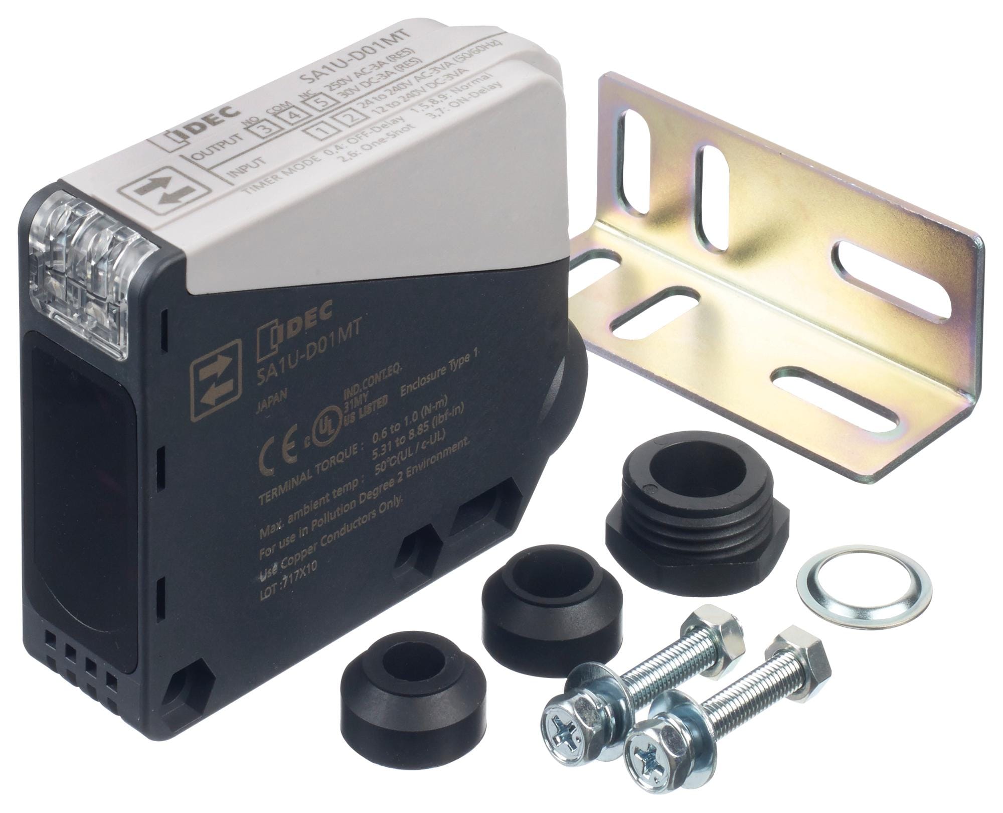 IDEC Distance SA1U-D01MT PHOTOELECTRIC SENSOR, 1M, RELAY, SCREW IDEC 2833043 SA1U-D01MT