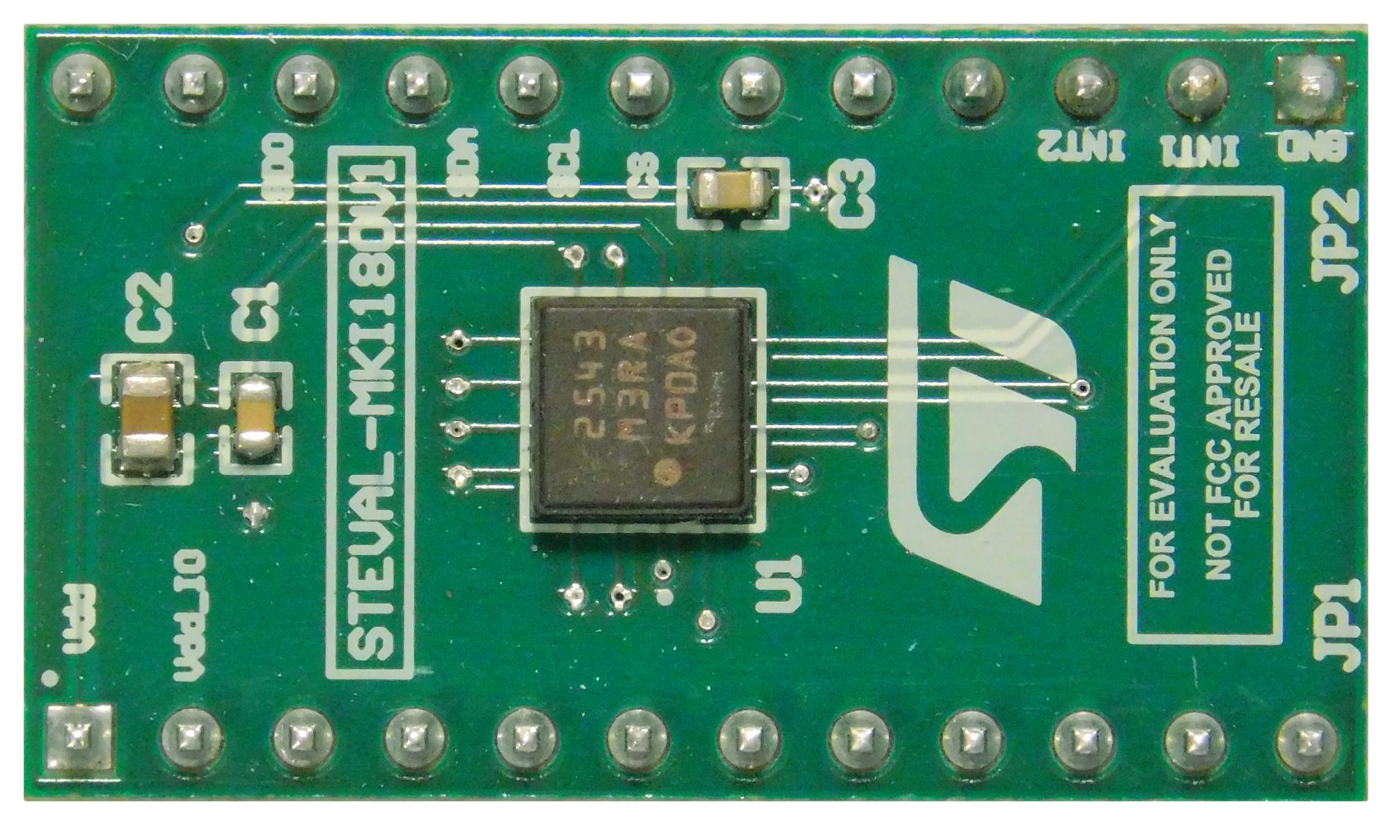STMICROELECTRONICS Analog Development Kit Accessories STEVAL-MKI180V1 ADAPTER BOARD, MEMS ADAPTER MOTHERBOARD STMICROELECTRONICS 2774143 STEVAL-MKI180V1
