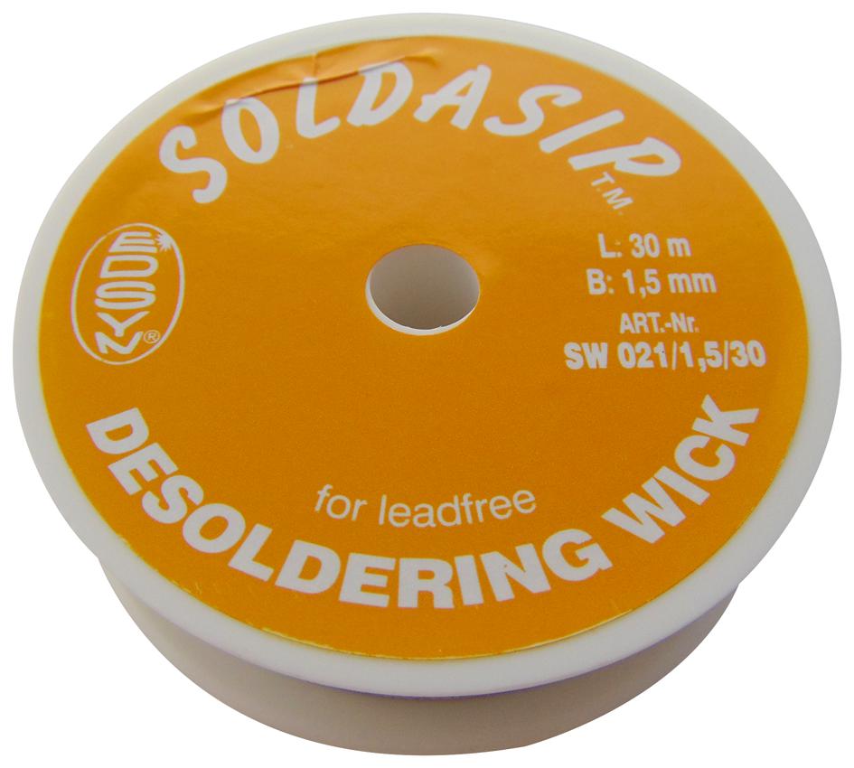 EDSYN Desoldeer lint SW021/1,5/30 DESOLDERING BRAID, PB-FREE, 1.5MMX30M EDSYN 1182016 SW021/1,5/30