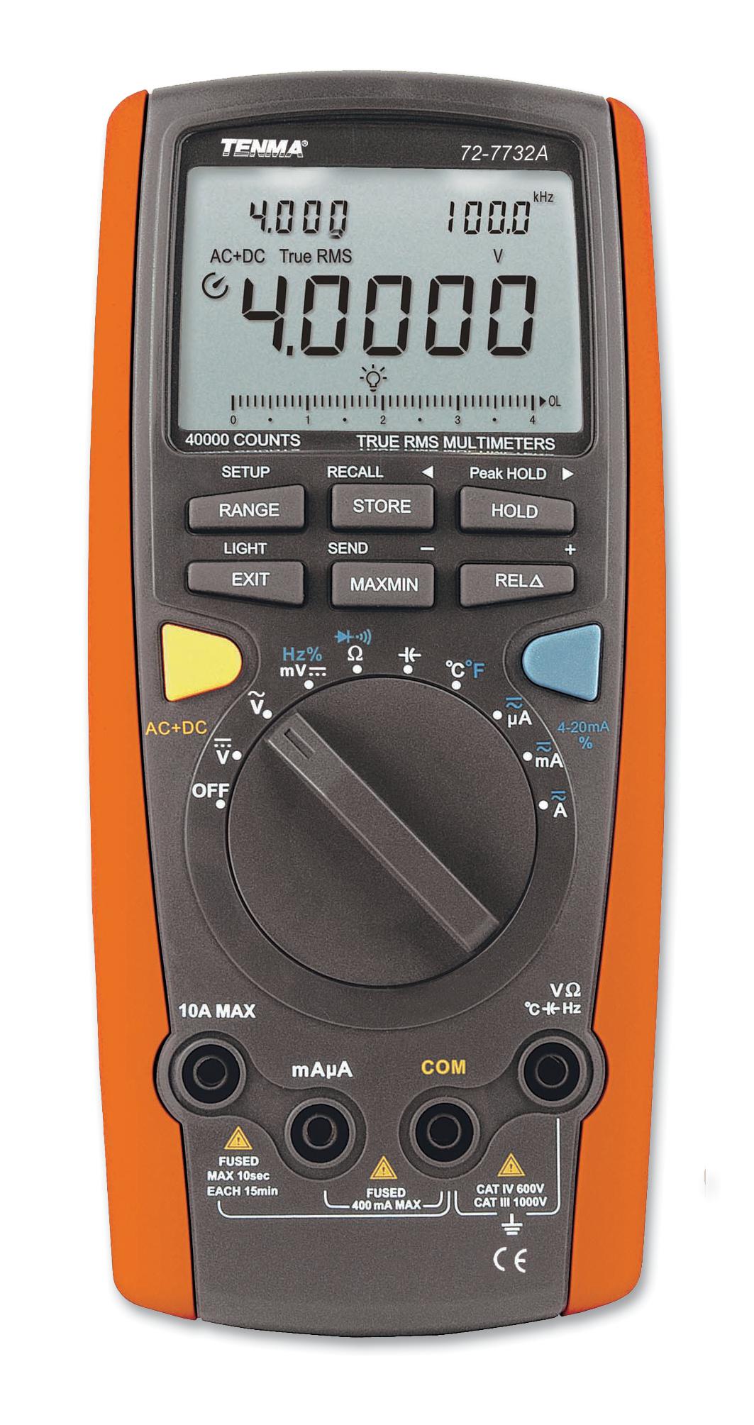 72-7732A MULTIMETER, DIGITAL, HAND HELD, 39999 TENMA
