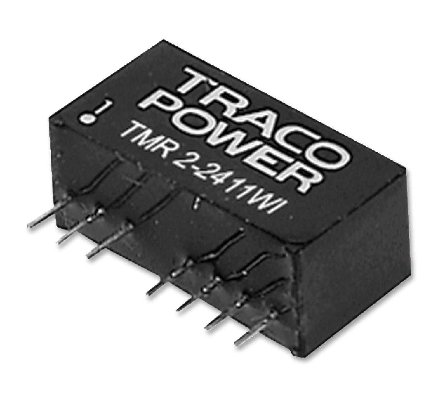 TRACO POWER Isolated Board Mount TMR 2-2412WI CONVERTER, DC/DC, 2W, 12V/0.17A TRACO POWER 1284246 TMR 2-2412WI
