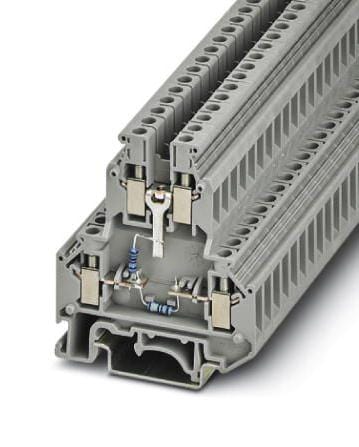 PHOENIX CONTACT DIN Rail Mount UKK 5-2R/1K4/UL-UR/10K/O-UL DIN RAIL TB, COMPONENT, 4WAY, 12AWG PHOENIX CONTACT 3241209 UKK 5-2R/1K4/UL-UR/10K/O-UL