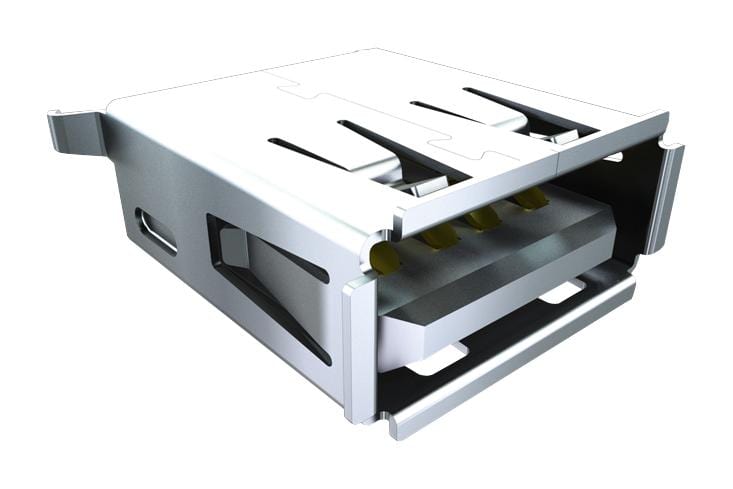 SAMTEC USB Connectors USB-B-S-F-W-TH USB, 2.0 TYPE B, R/A RCPT, 4POS, TH SAMTEC 3551297 USB-B-S-F-W-TH