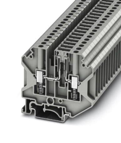 PHOENIX CONTACT DIN Rail Mount USST 4-TG DINRAIL TERMINAL BLOCK, 2WAY, 10AWG, GRY PHOENIX CONTACT 3241222 USST 4-TG