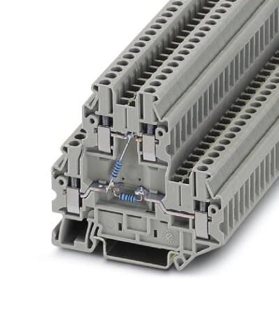 PHOENIX CONTACT DIN Rail Mount UTTB 2,5-2R/NAMUR DINRAIL TERMINAL, 4WAY, 12AWG, GRY PHOENIX CONTACT 3241297 UTTB 2,5-2R/NAMUR