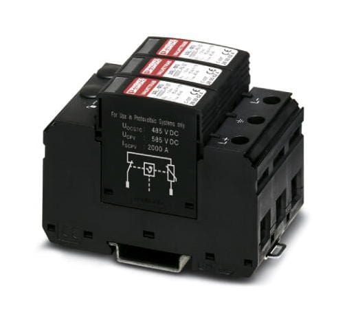 PHOENIX CONTACT Data Line / Mains Surge Protectors VAL-MS 1000DC-PV/2+V SURGE PROTECTOR, 40KA, 1KV PHOENIX CONTACT 3252721 VAL-MS 1000DC-PV/2+V