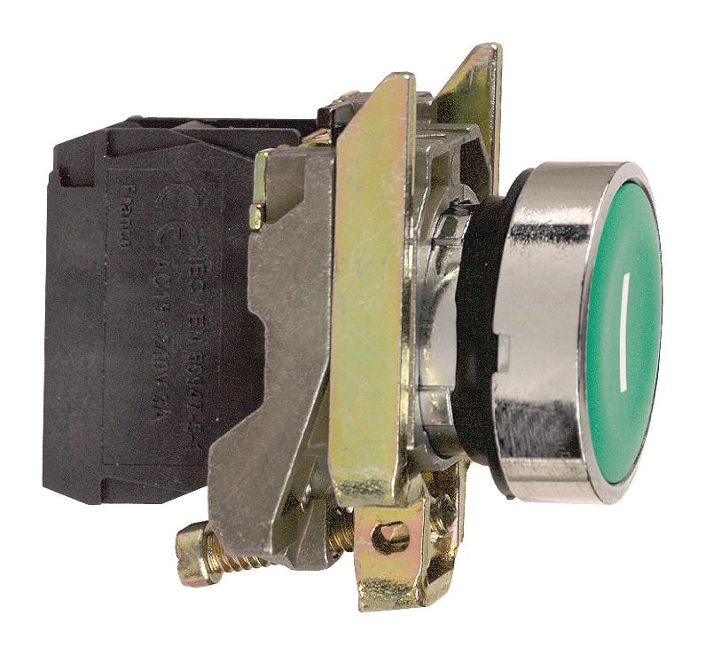 SCHNEIDER ELECTRIC Industrial Push Button XB4BA3311 INDUSTRIAL PB SWITCH, SPST-NO, 6A, 120V SCHNEIDER ELECTRIC 2614684 XB4BA3311