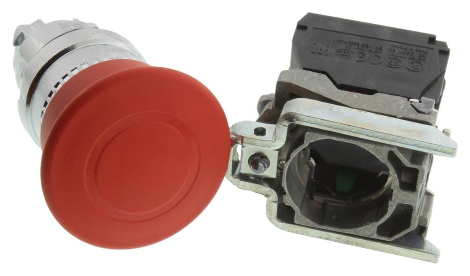 SCHNEIDER ELECTRIC Emergency Stop XB4BT845 EMERGENCY STOP SWITCH, SPST-NO/NC, 120V SCHNEIDER ELECTRIC 2614826 XB4BT845
