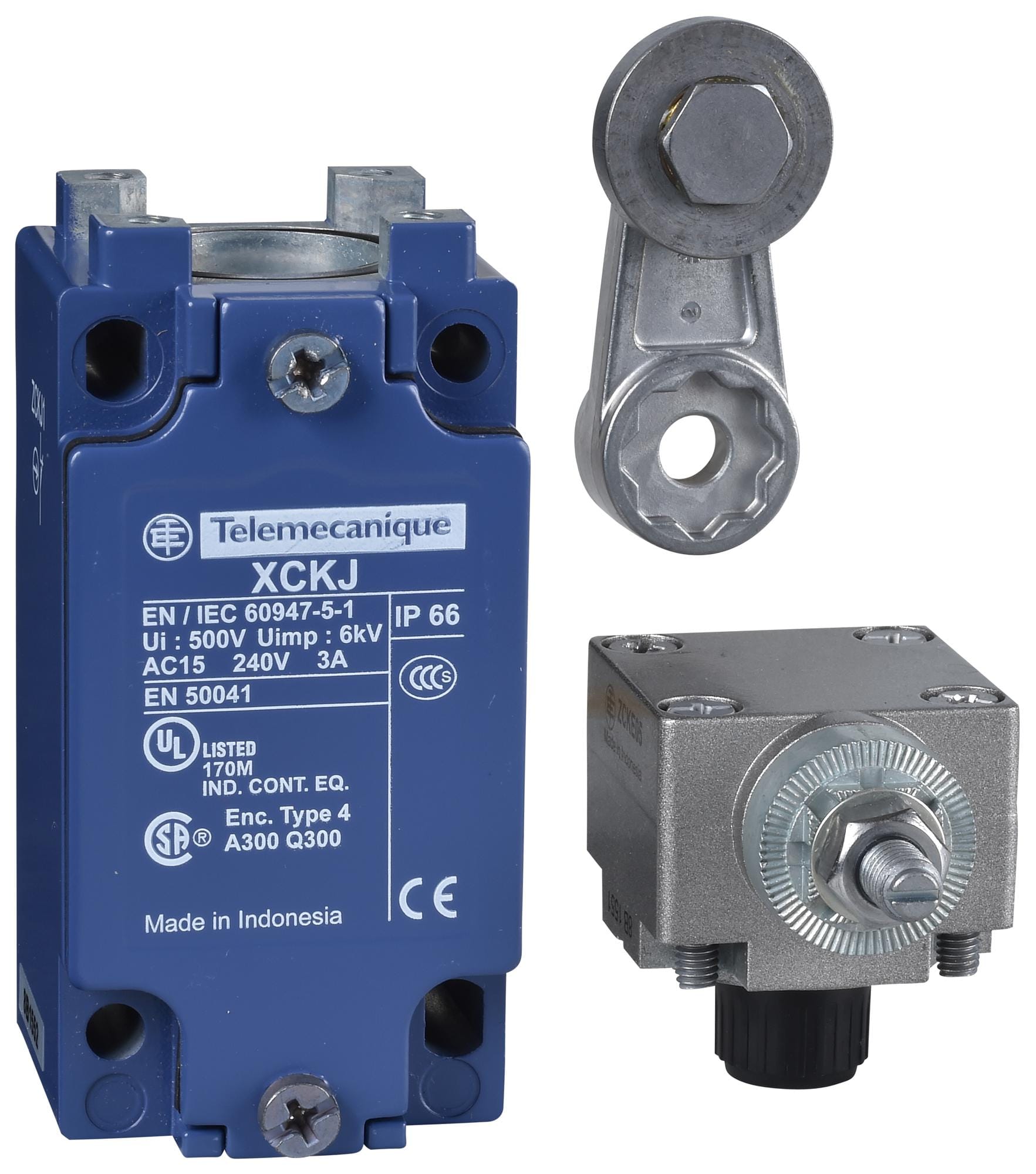 TELEMECANIQUE SENSORS Limit Switch XCKJ50511 LIMIT SW, ROLLER LEVER, SPST-NO/NC, 3A TELEMECANIQUE SENSORS 3130451 XCKJ50511