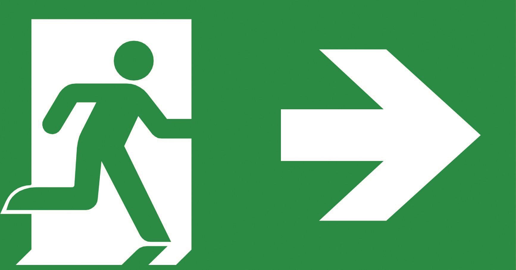 ABB Lamps XEN6EG22 RIGHT ISO7010 LEGEND SINGLE SIDED, LIGHT ABB 3490636 XEN6EG22