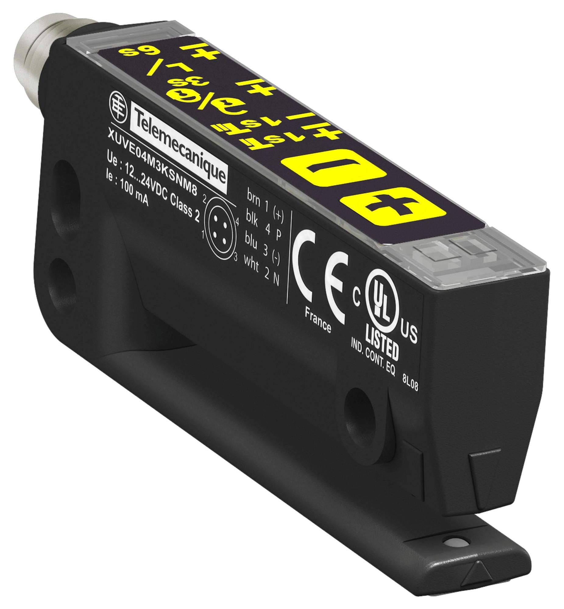 TELEMECANIQUE SENSORS Distance XUVE04M3NSNM8 PHOTOELECTRIC SENSOR, 3MM, NPN TELEMECANIQUE SENSORS 3130937 XUVE04M3NSNM8