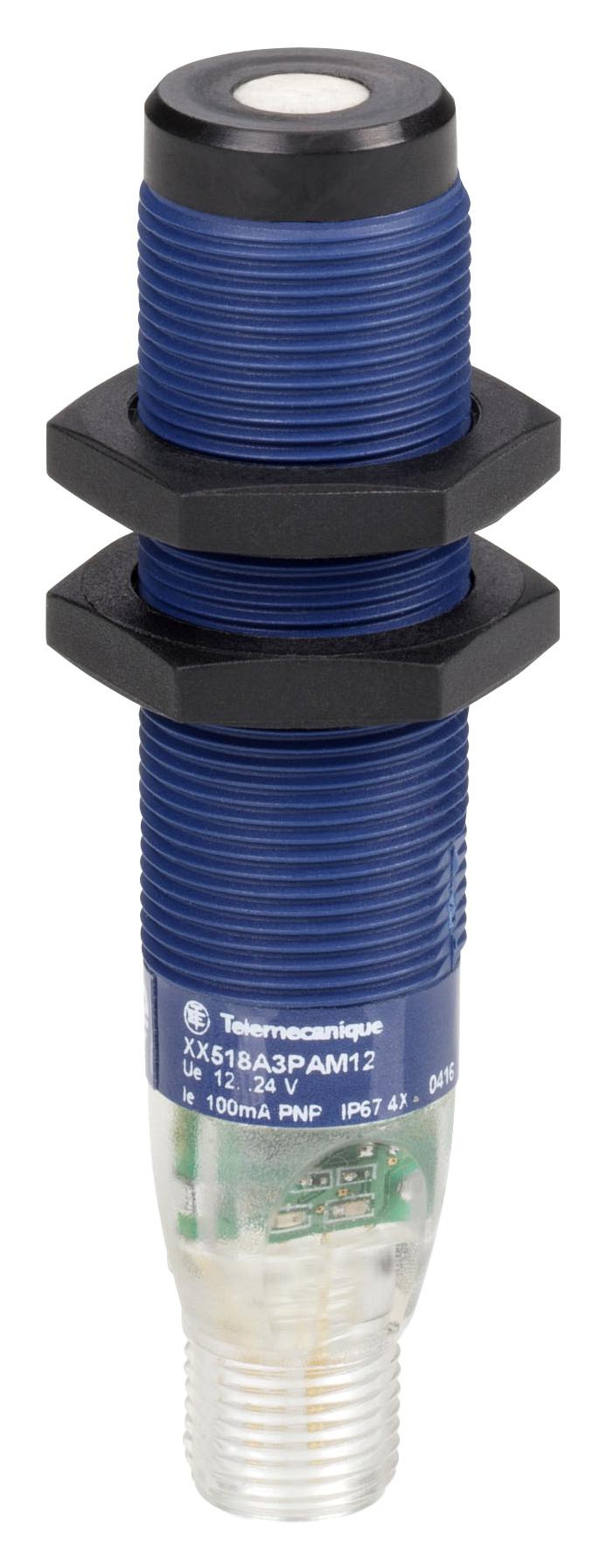 TELEMECANIQUE SENSORS Ultrasonic XX218A3PHM12 ULTRASONIC SENSOR, 500MM, 24VDC TELEMECANIQUE SENSORS 3131409 XX218A3PHM12