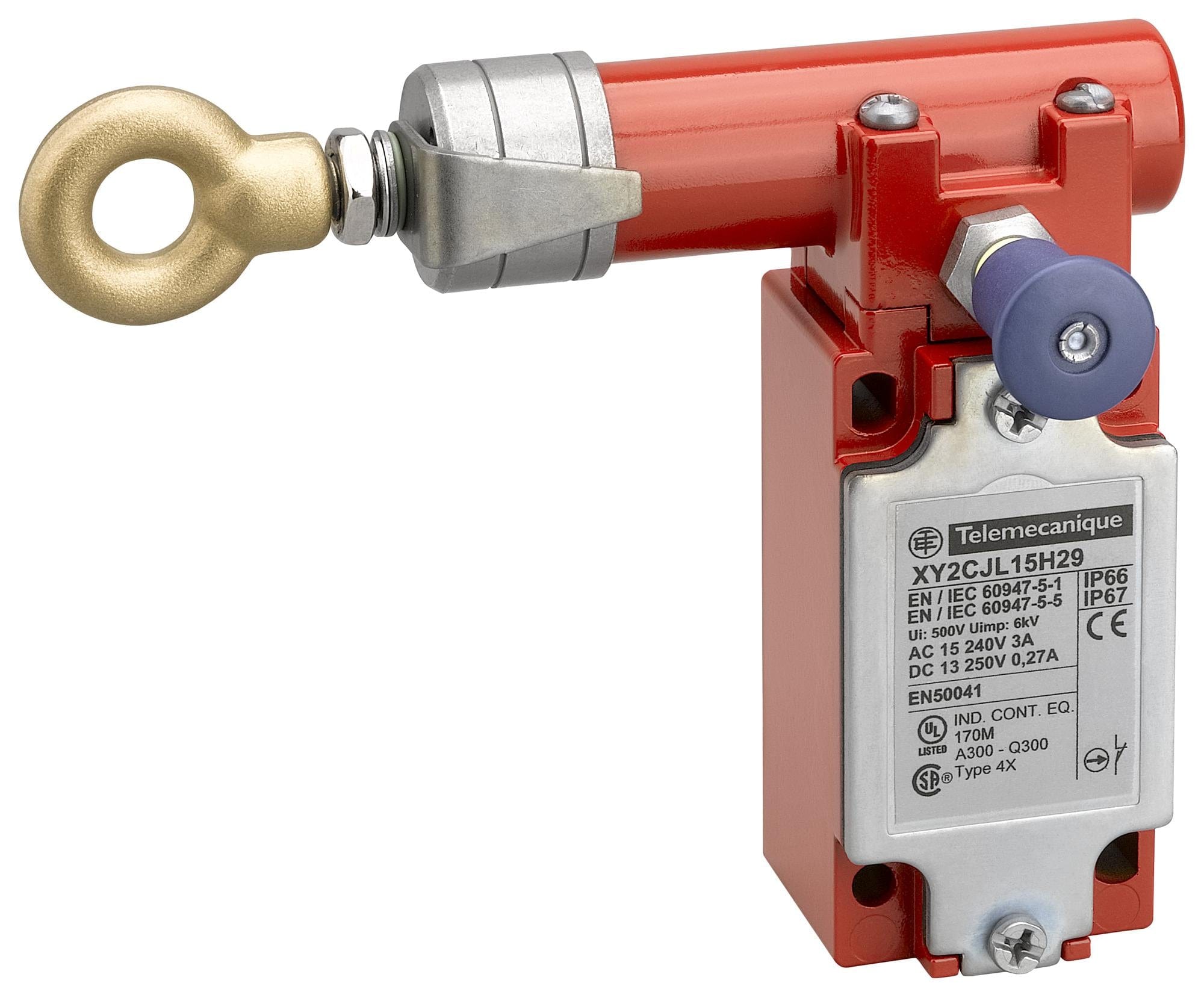 TELEMECANIQUE SENSORS Grabwire XY2CJL17 GRABWIRE SWITCH, DPST-NC, 3A, 240V TELEMECANIQUE SENSORS 3130364 XY2CJL17