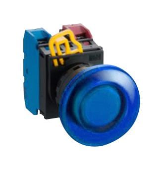 IDEC illuminated YW1L-A4E10Q4S PB SWITCH, SPST-NO, 24VAC, SCREW, BLUE IDEC 2833742 YW1L-A4E10Q4S