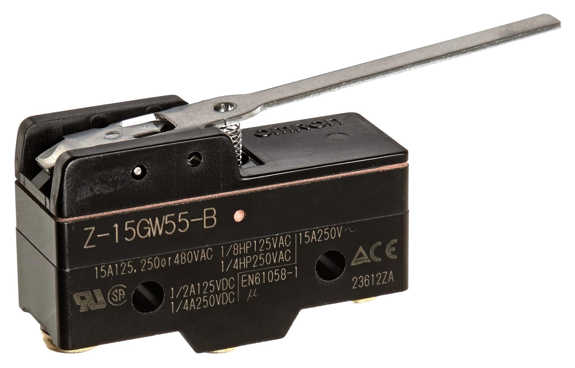 OMRON Microswitch Z-15GW55-B MICROSWITCH, SPDT, 15A, 250VAC, SCREW OMRON 3413314 Z-15GW55-B